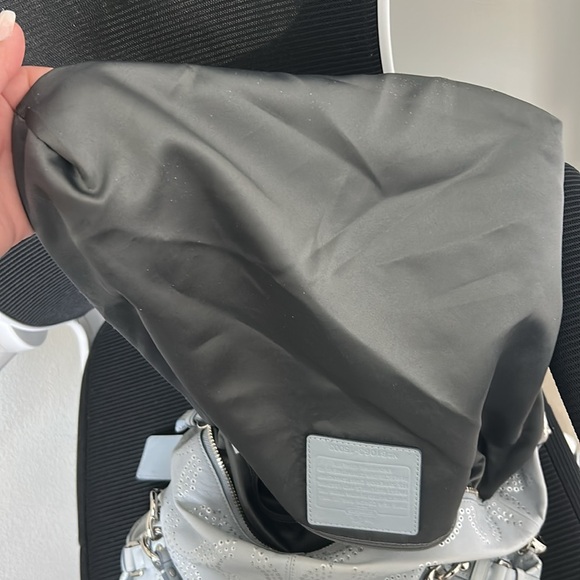 Coach Silver Chain-Embellished Women's Bag - Picture 13 of 14